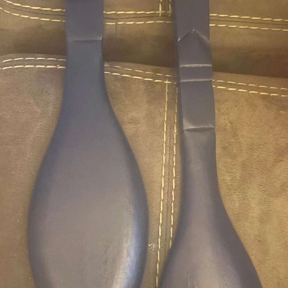 Large painted fork and spoon